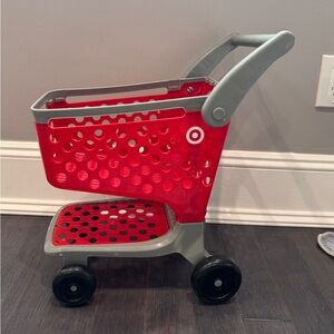 Target Red and Gray Toy Toddler Size Shopping Cart Girls Boys